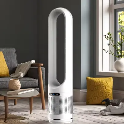 Bladeless ventilatorkachel met luchtreiniger