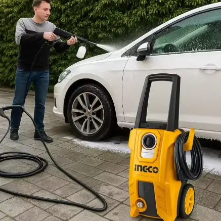 Autohogedrukreiniger, compleet met spuitpistool